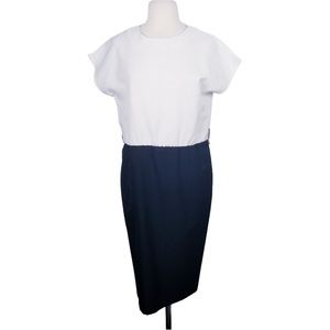 1980s M.C.S. ltd White & Black Dress‎